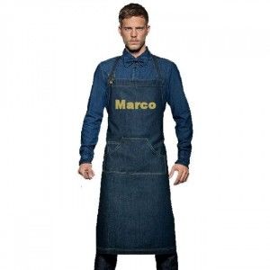 Koter Kado Denim Schort Bedrukt Met Eigen Tekst koter kado kopen in de aanbieding