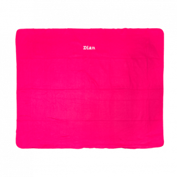 Fleece deken/plaid geborduurd met naam
