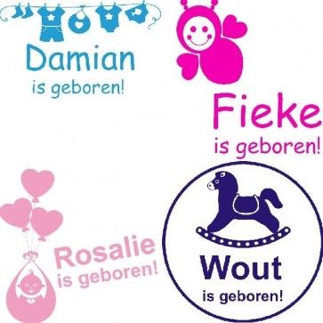 Geboortesticker met naam
