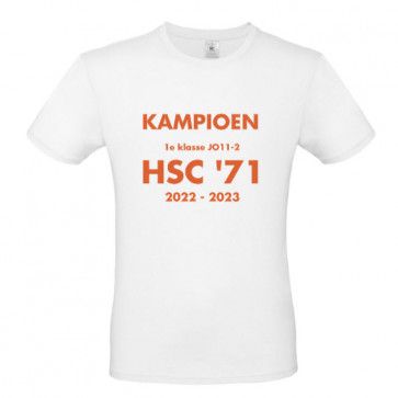 Kampioen T-shirt bedrukt met tekst