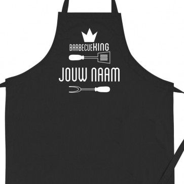 Kookschort/BBQ Schort voor volwassenen, bedrukt met naam