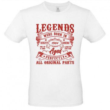 Legends were born shirt met jaartal