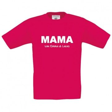 Mama/Oma shirt met naam/namen bedrukt