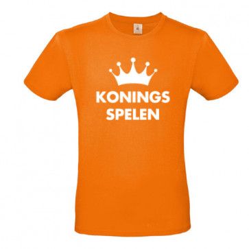 Oranje KONINGSSPELEN shirt met naam bedrukt