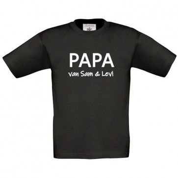 Papa/Opa shirt met naam/namen bedrukt