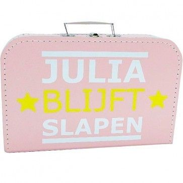 Roze "Blijft Slapen" koffer
