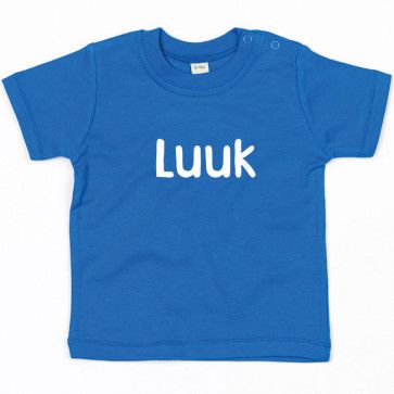 Uil Vuiligheid directory Baby T-shirt bedrukt met naam Bestel Online