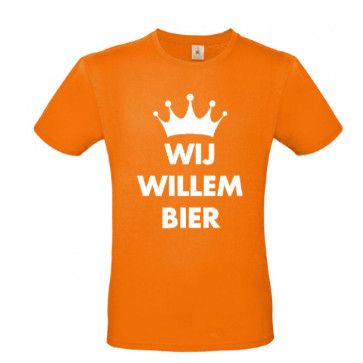 Oranje WIJ WILLEM BIER shirt met naam bedrukt