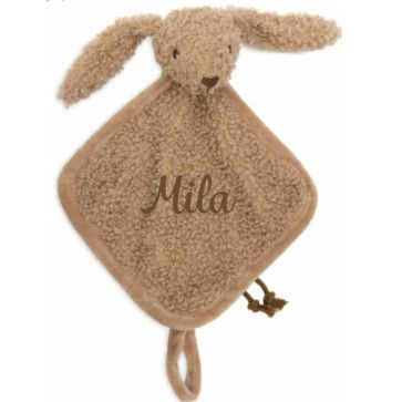 Speendoekje Bunny met naam geborduurd