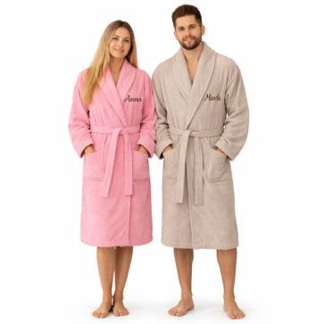 Badjas (Dames/Heren) met naam geborduurd
