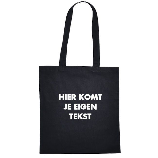 katoenen tas met eigen tekst