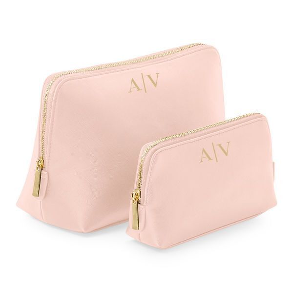 Luxe Makeup tas met initialen toilettas