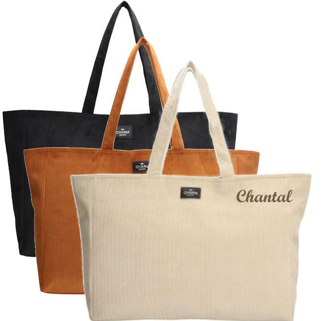 Luxe Shopper met naam geborduurd