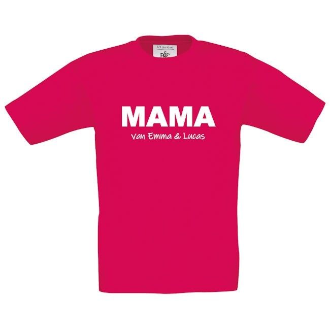 Mama/Oma shirt met namen bedrukt picture