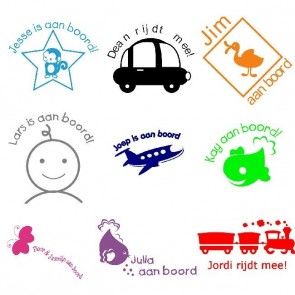 Aan boord sticker met naam
