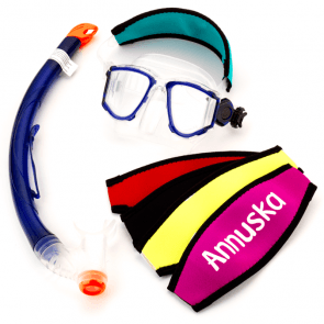 Maskerband neopreen voor duikbril met naam 