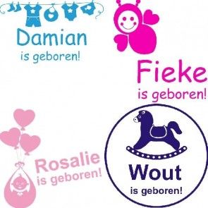 Geboortesticker met naam