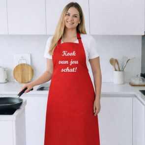 Kookschort voor volwassene met eigen tekst
