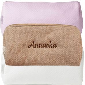 Luxe Toilettas met naam geborduurd