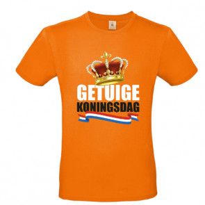 Oranje KONINGSDAG shirt (full color) met naam bedrukt