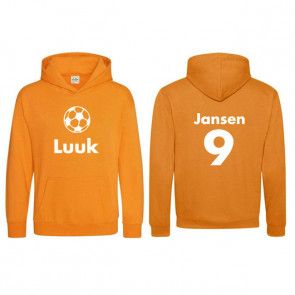 Oranje Hoodie met naam