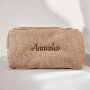 Luxe Toilettas met naam geborduurd