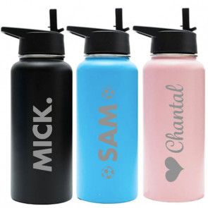 RVS isoleer drinkfles (1 L) met naam
