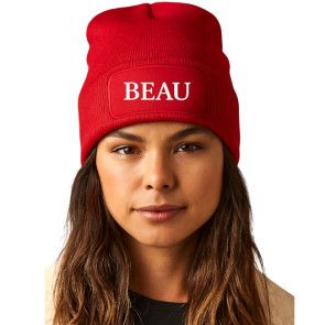 Beanie muts bedrukt met naam
