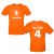Oranje shirt met naam bedrukt koterkado gepersonaliseerd fan shirt voetbal