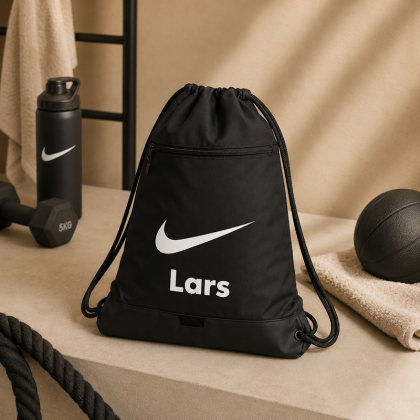 Nike gymtasje drawstring bag met naam bedrukt