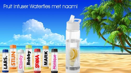 gepersonaliseerde waterfles met fruitinfuser koterkado