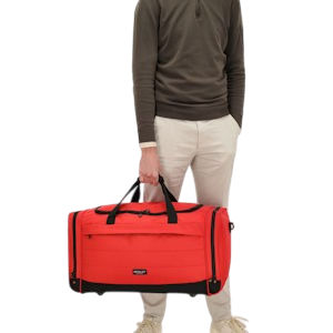 Teddy Rugzak Beer taupe met bruin leer met naam geborduurd