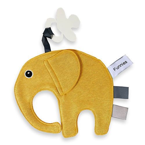 Teddy Rugzak Beer taupe met bruin leer met naam geborduurd