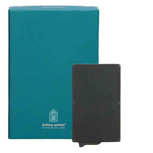 safetywallet creditcard houder met naam of initialen gepersonaliseerd koterkado