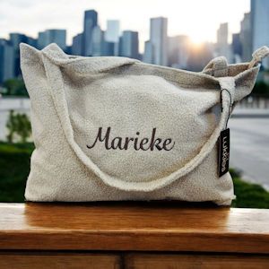Teddy shopper of mom bag met naam koterkado