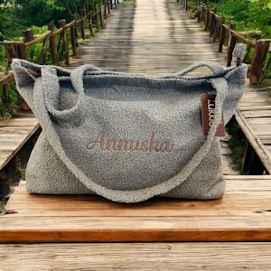 Teddy shopper of mom bag met naam koterkado